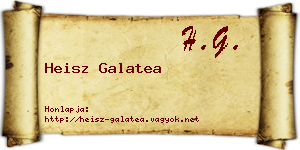 Heisz Galatea névjegykártya