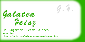 galatea heisz business card